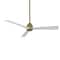 Wac Clean Indoor and Outdoor 3-Blade Smart Ceiling Fan 54in Satin Brass Matte White with Remote Control F-003 - alternate 1